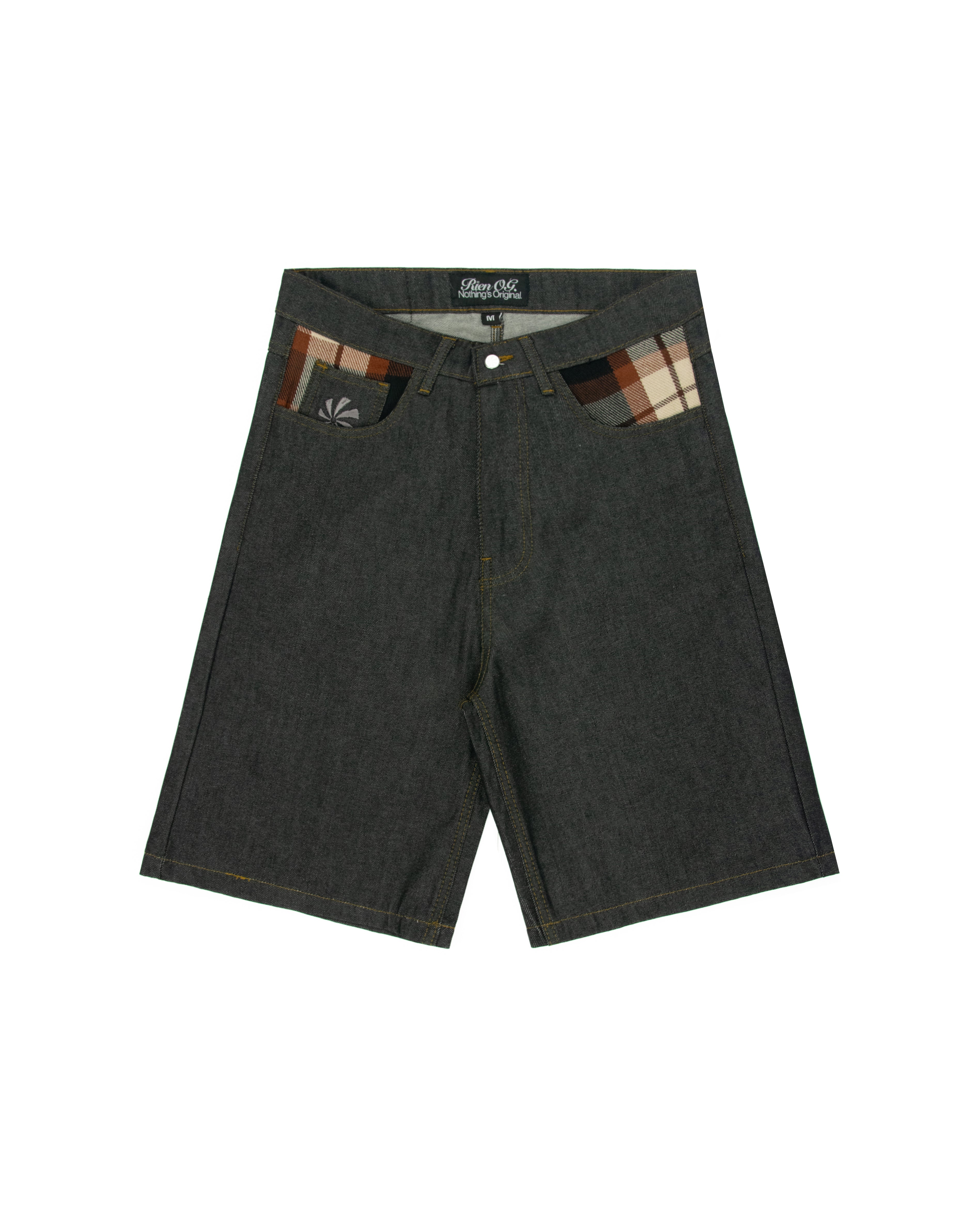 ★2025SS新作★RONRON★CHECK HEART POCKET DENIM SHORTS PANTS M Size 7/24 순차배송] CHECK HEART POCKET DENIM SHORTS PANTS